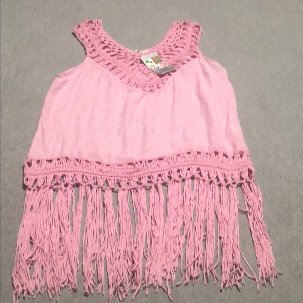 Pink Beachy Crochet Top